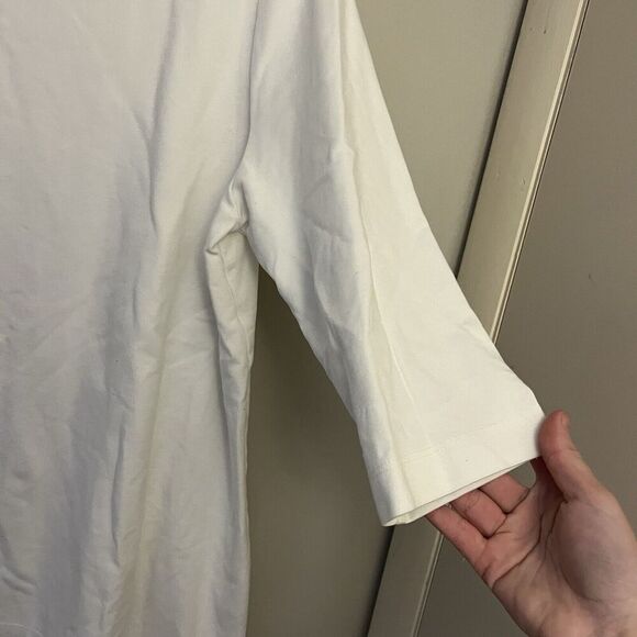 Bryn Walker Ivory Tunic Top Piers Ponti Shirt Minimalist XL Lagenlook Classic - Picture 4 of 7